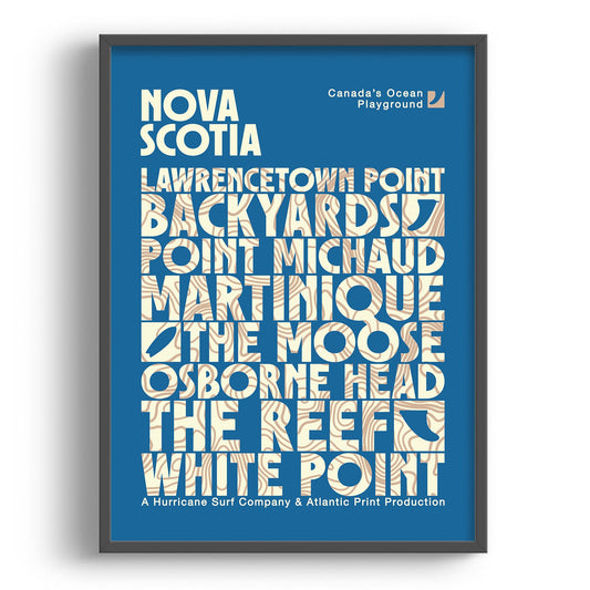 Nova Scotia Surf Breaks Poster