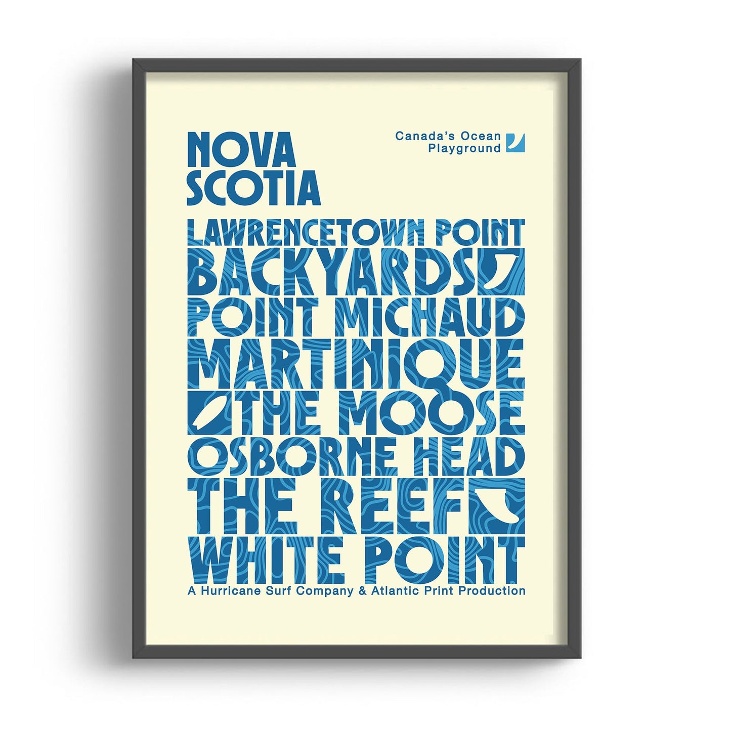 Nova Scotia Surf Breaks Poster